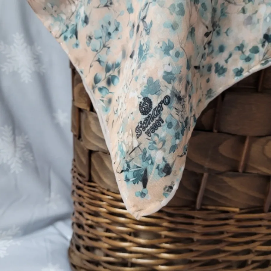 ⚜️روسری شکوفه فیروزه ای