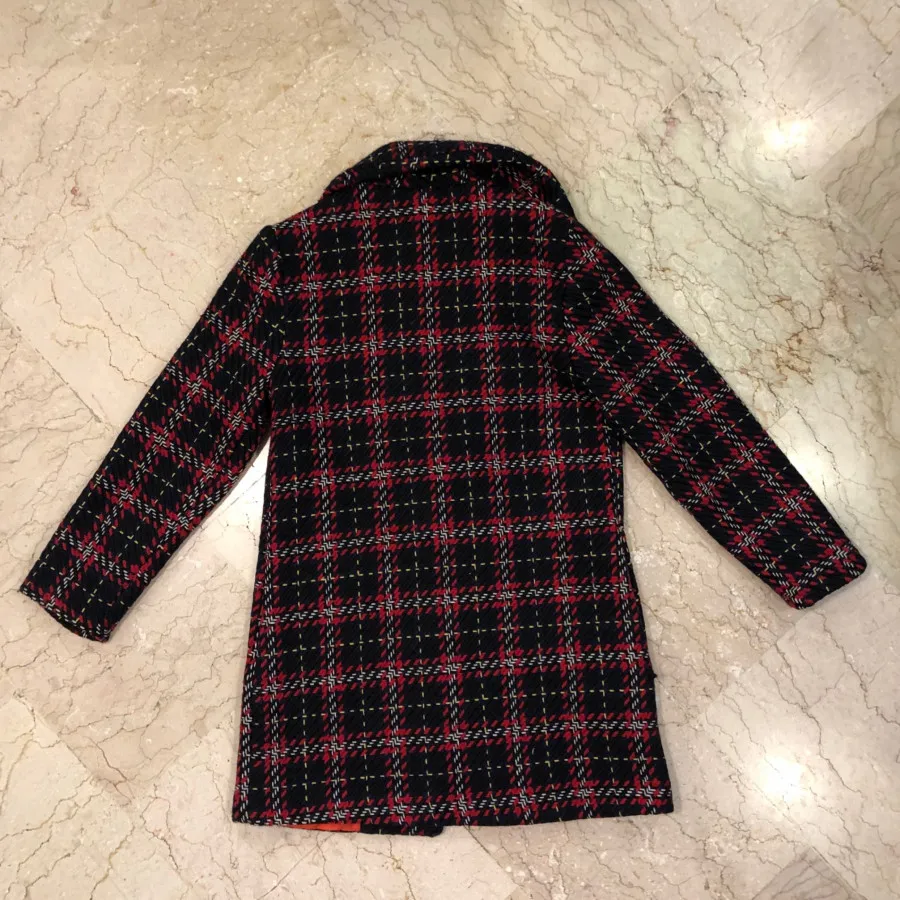 پالتو چهارخانه قرمز مشکی