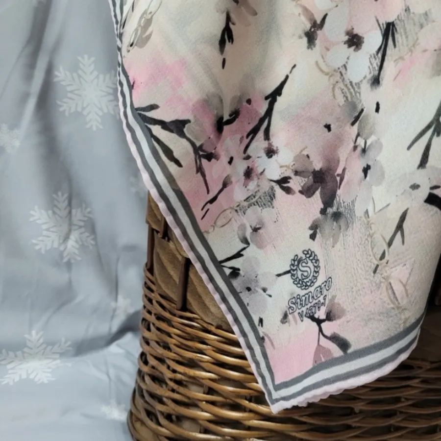 ⚜️روسری شکوفه صورتی