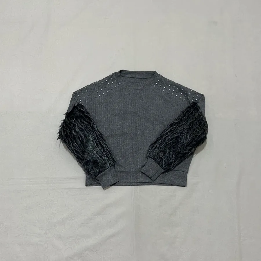 بلوز آستین خز