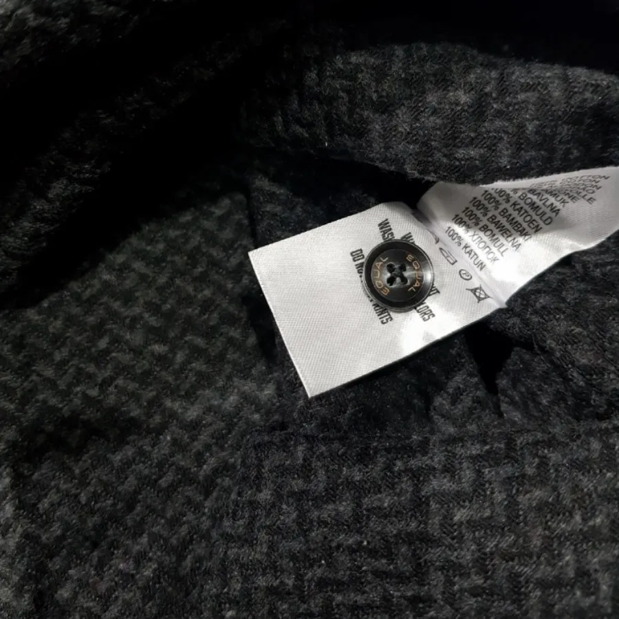 پیراهن پشمی دو جیب زغالی