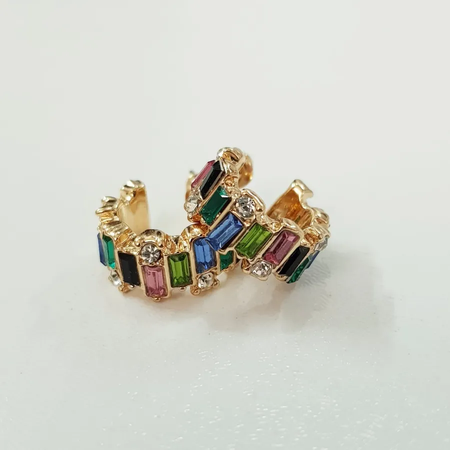 گوشواره نگین باگتی رنگی