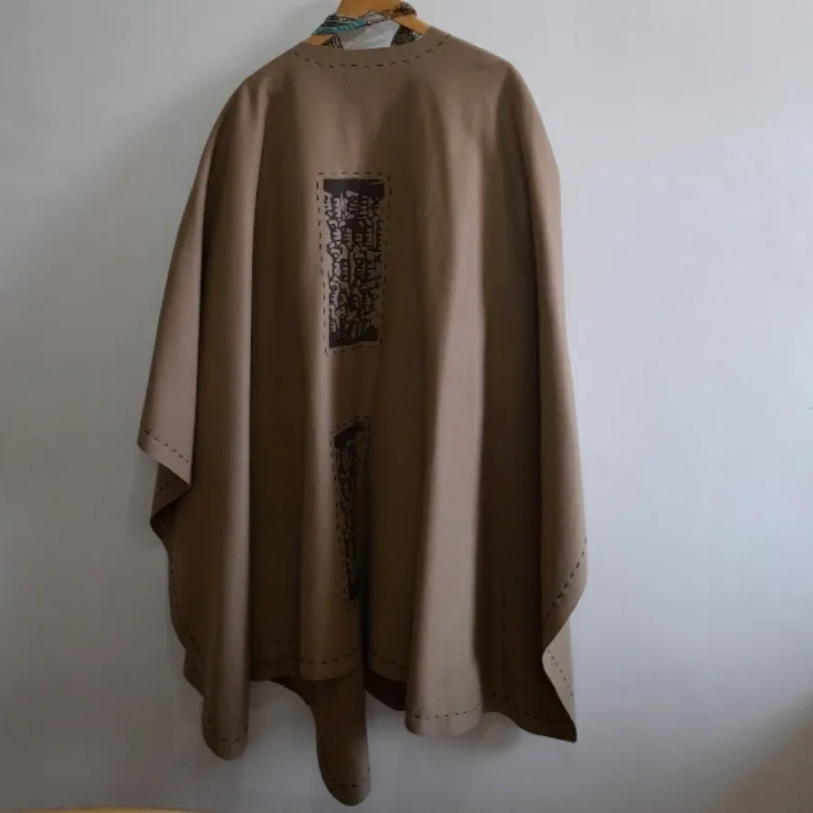 پانچو دستدوز پشمی مزونی