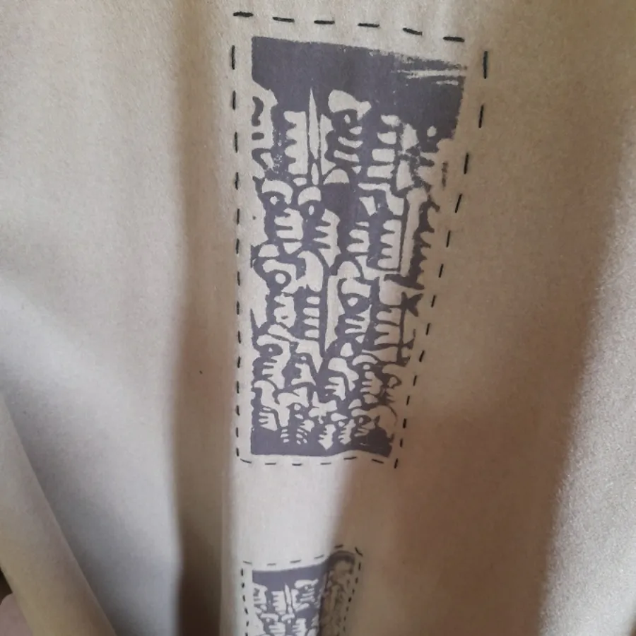 پانچو دستدوز پشمی مزونی