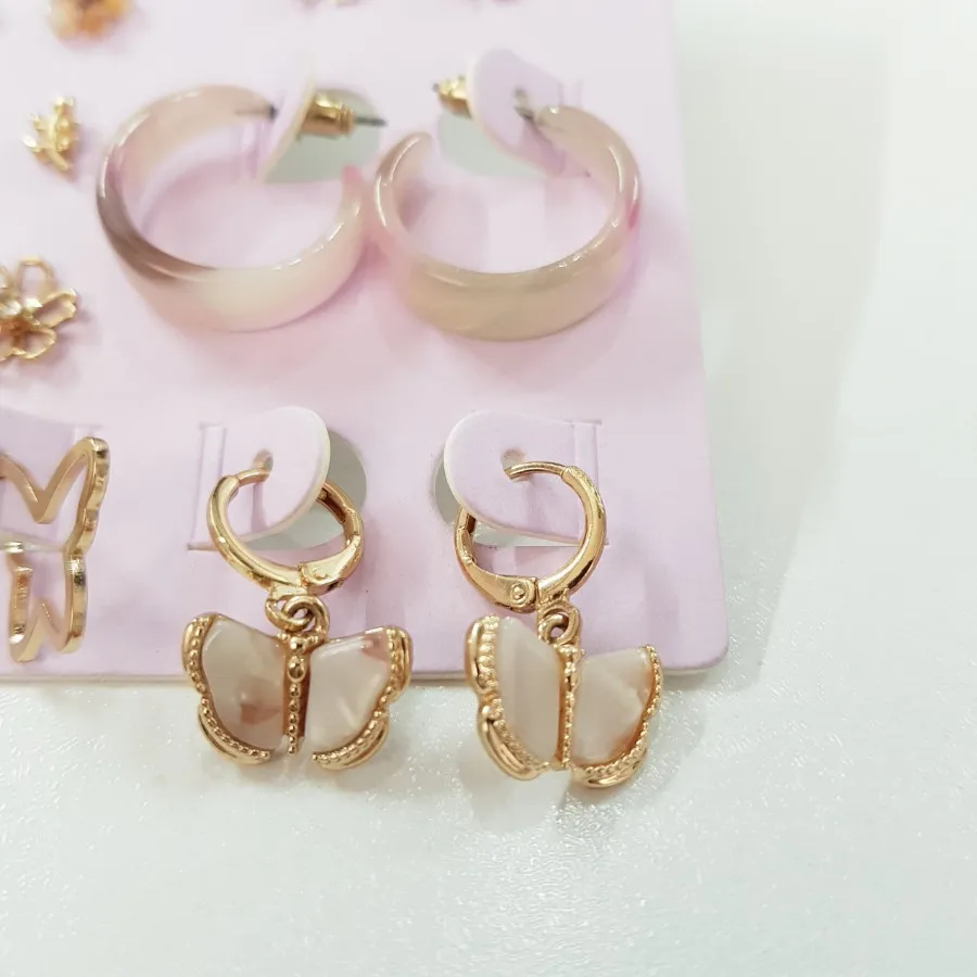 پک 9 جفتی گوشواره طلایی