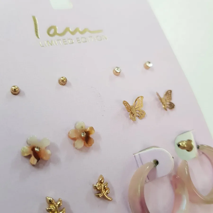 پک 9 جفتی گوشواره طلایی