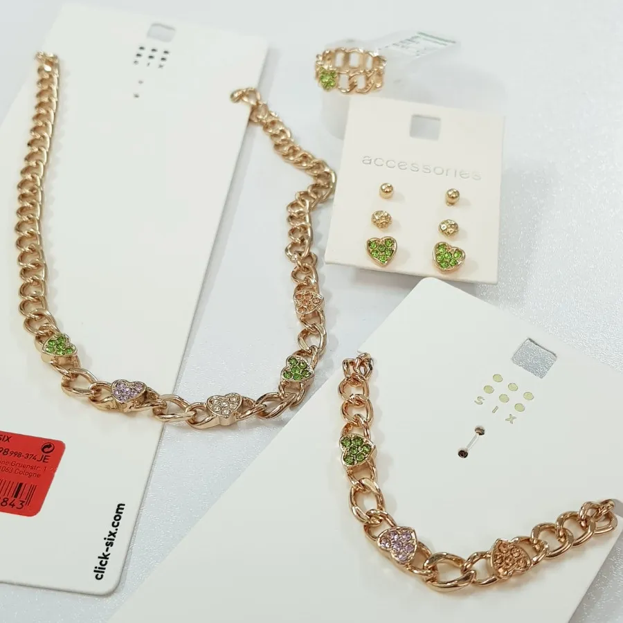 ست کامل کارتیه طلایی قلبی