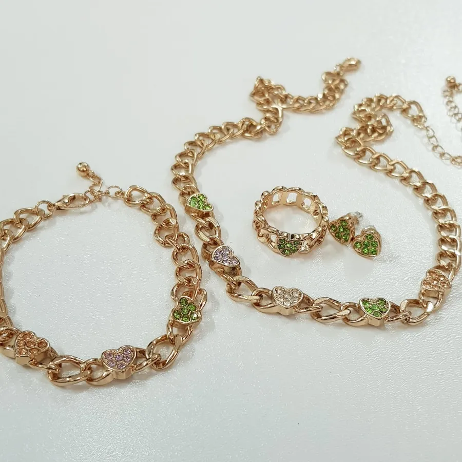 ست کامل کارتیه طلایی قلبی