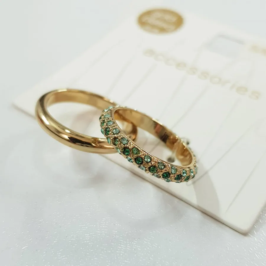 انگشتر روکش طلا نگین سبز