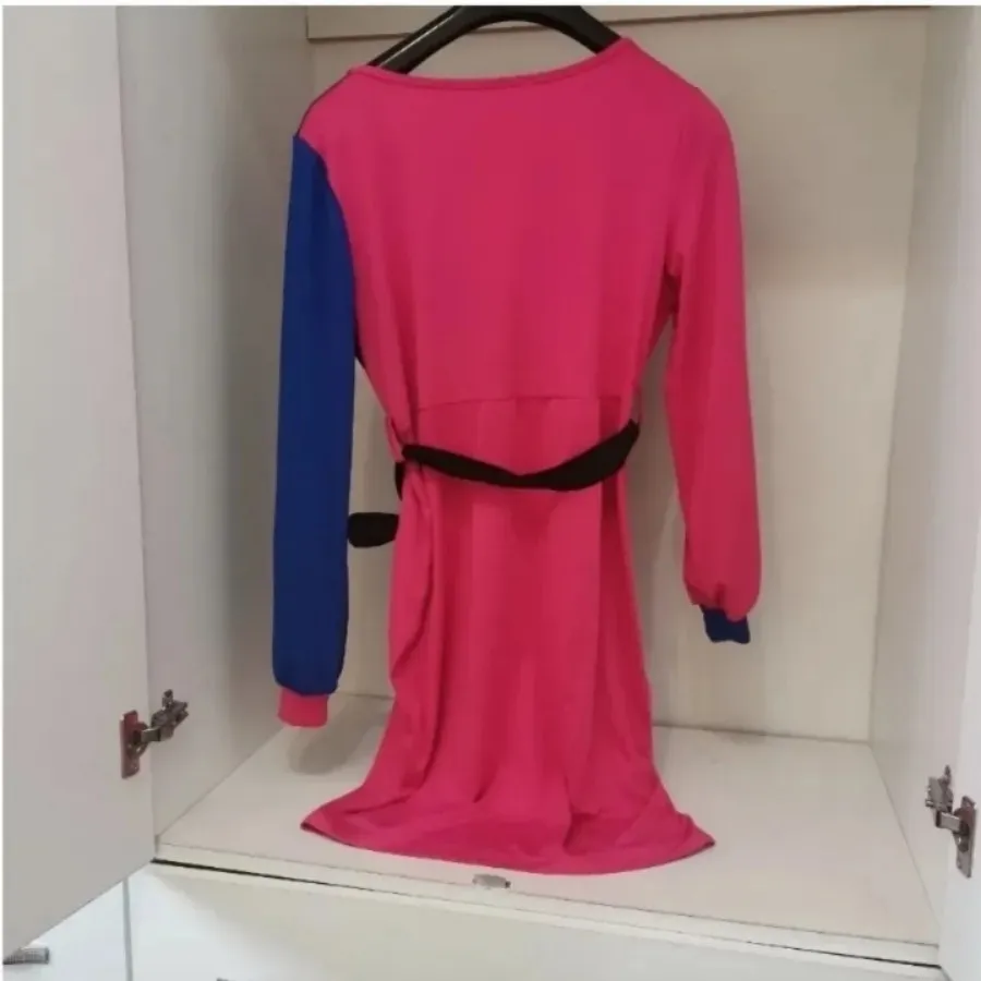 لباس مجلسی دورنگ آبی سرخا