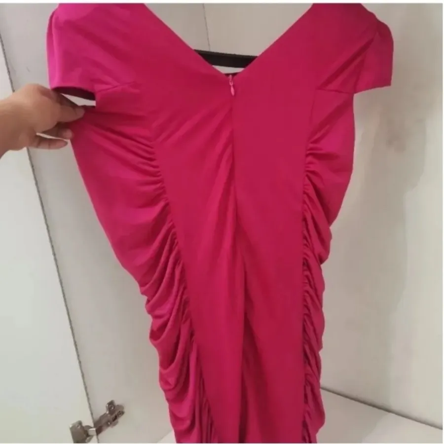 لباس مجلسی سرخابی بغل چین