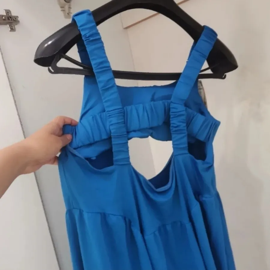 لباس آبی مجلسی سرشونه کش