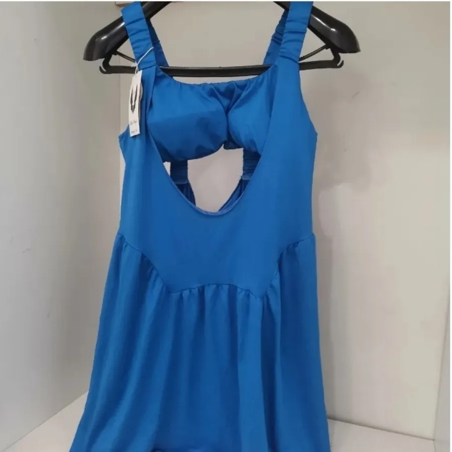 لباس آبی مجلسی سرشونه کش