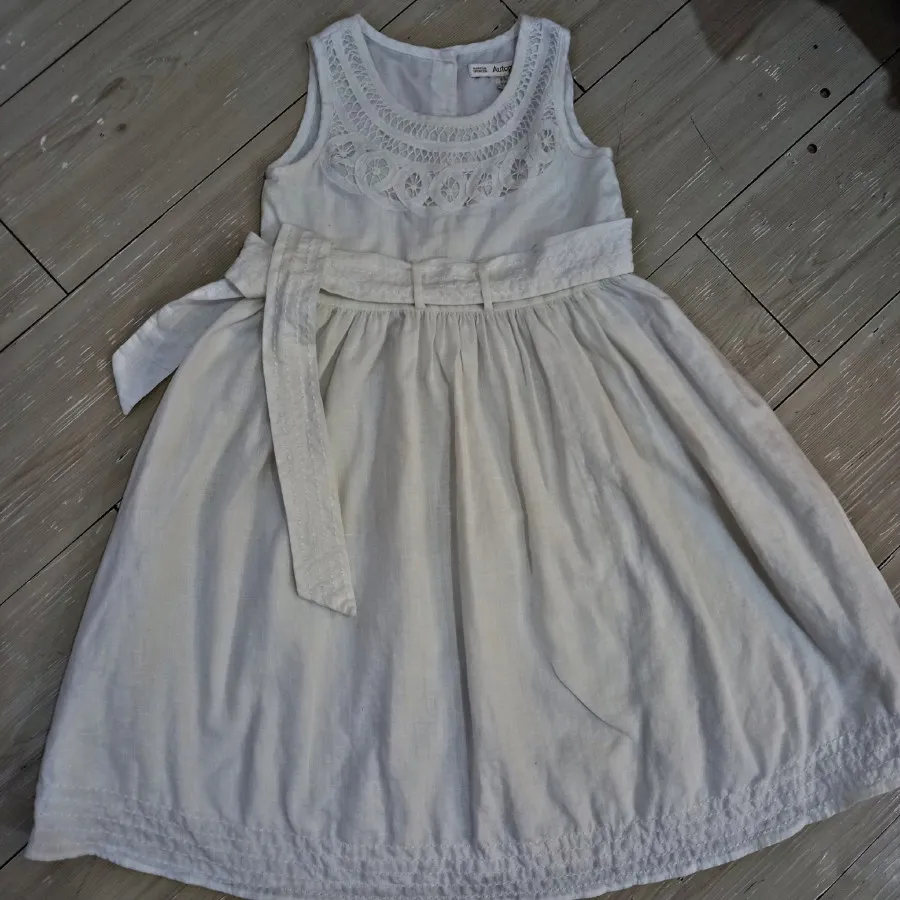 پیراهن سفید دخترانه خارجی