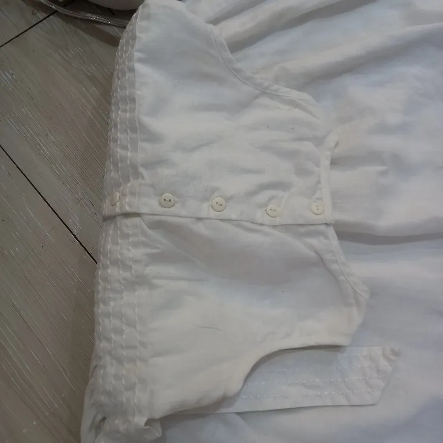 پیراهن سفید دخترانه خارجی