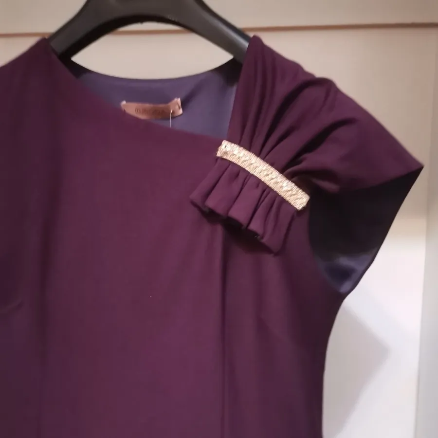 لباس مجلسی بنفش آستری دار