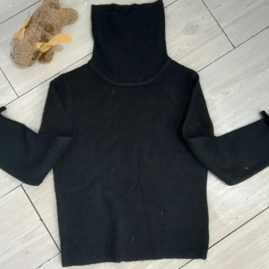 یقه اسکی مشکی دخترانه نو