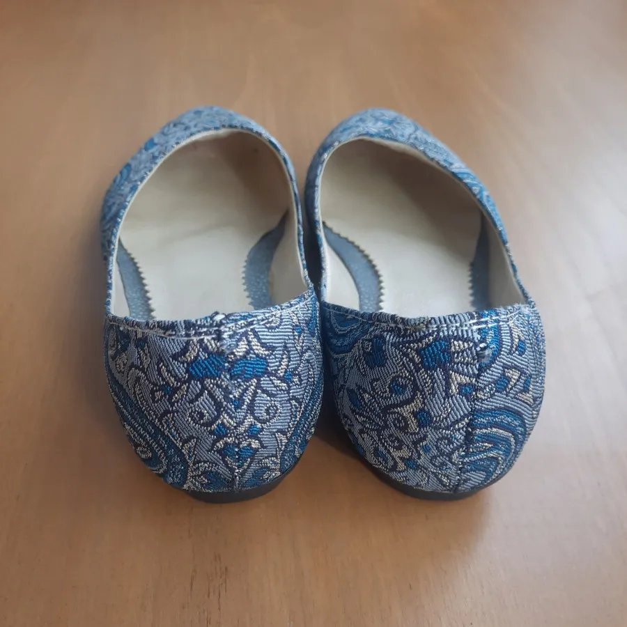 کفش روفرشی آبی ترمه یزد