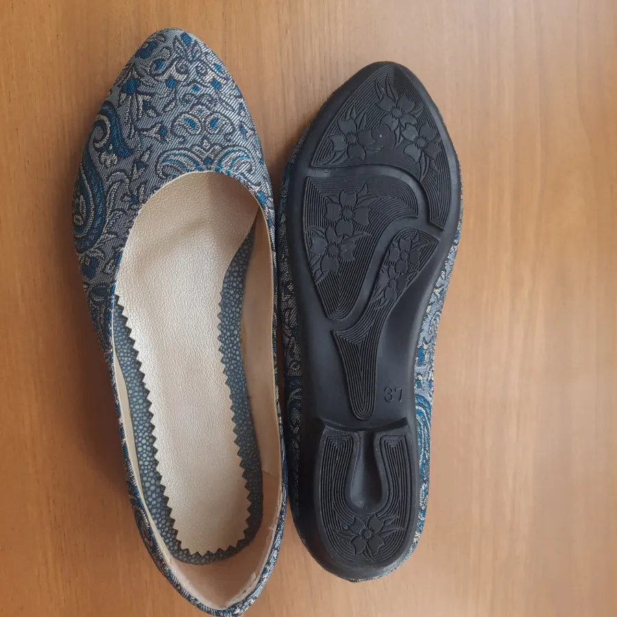 کفش روفرشی آبی ترمه یزد