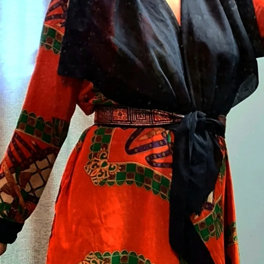 مانتو حریر مزونی دو رو