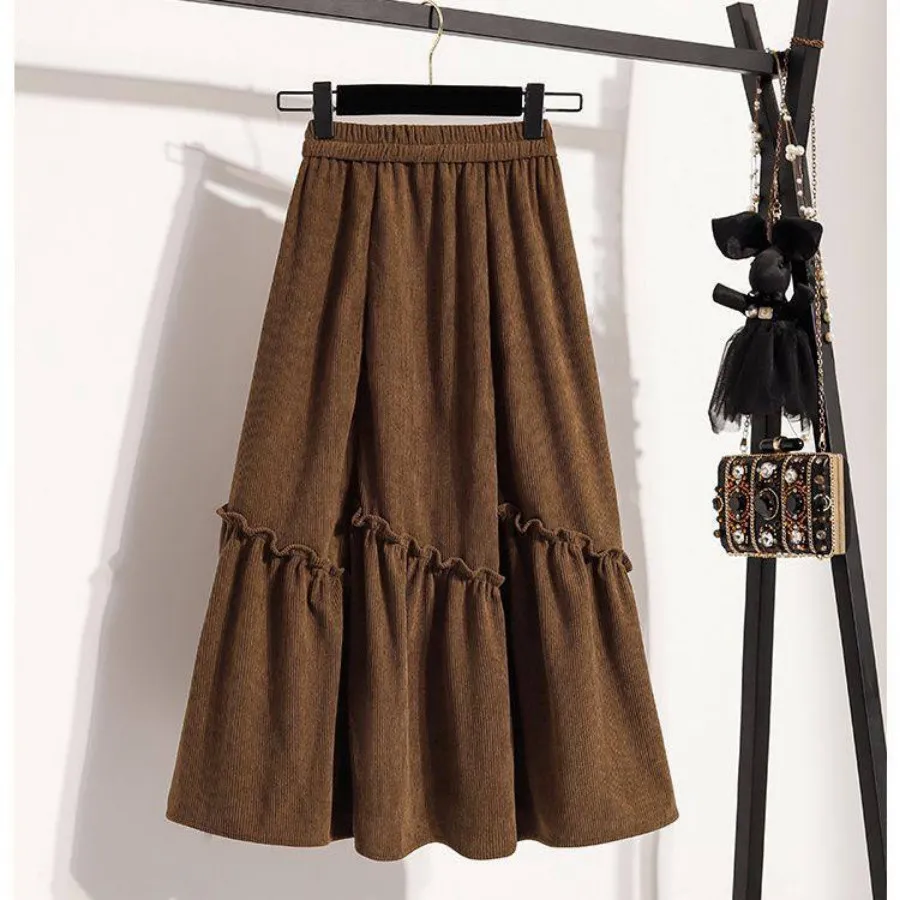 دامن جنس مخمل کبریتی