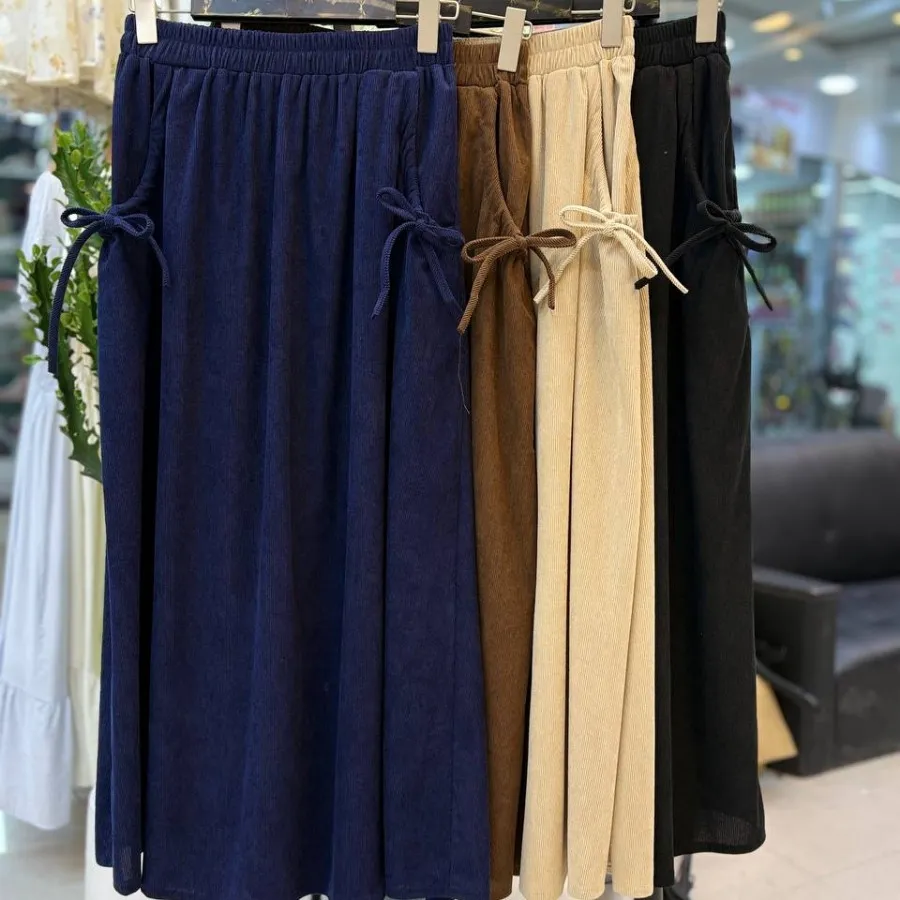 دامن جنس مخمل کبریتی