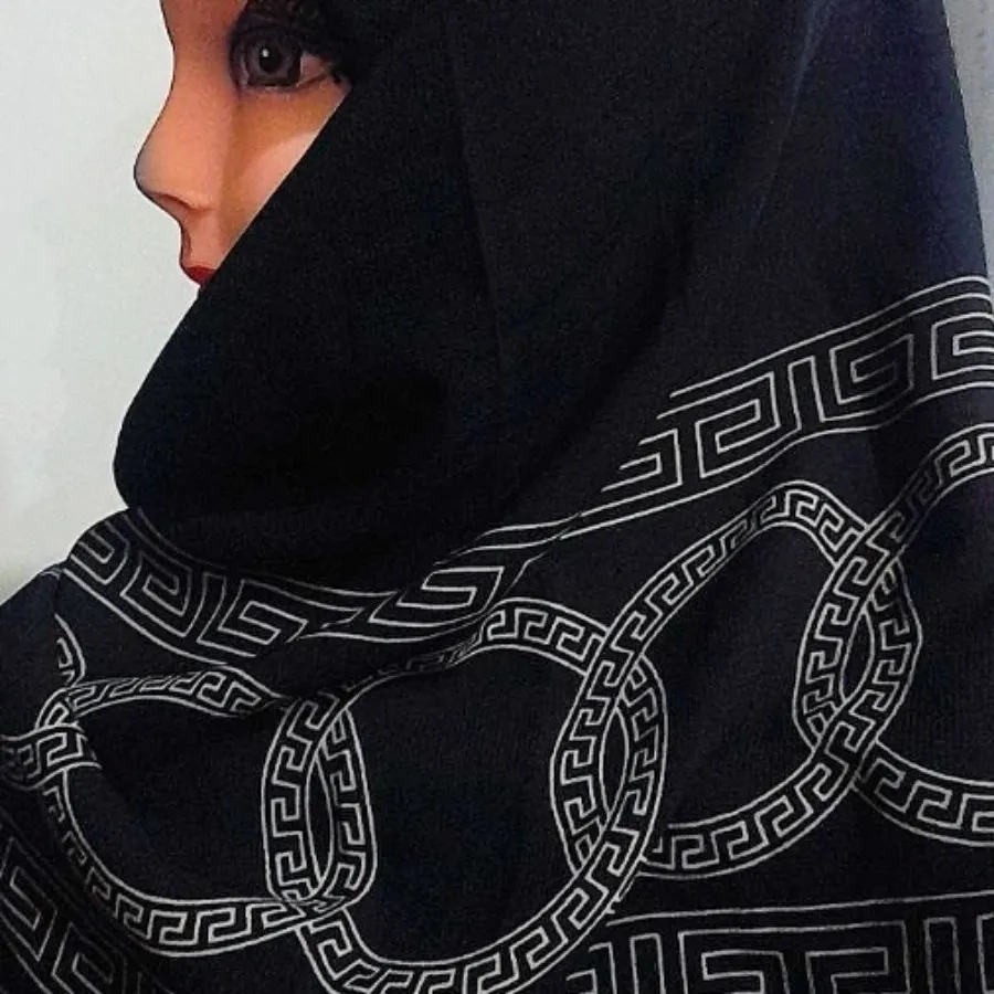روسری حریر مشکی