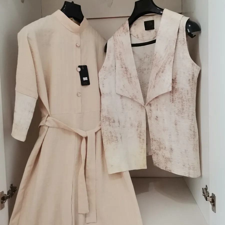 ست دوتکه اورال وجلیقه کرم