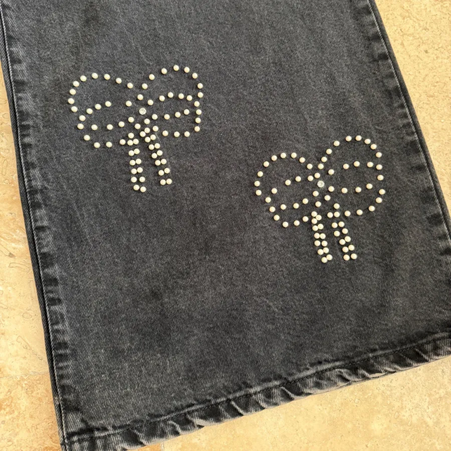 شلوار فول نگین پاپیونی