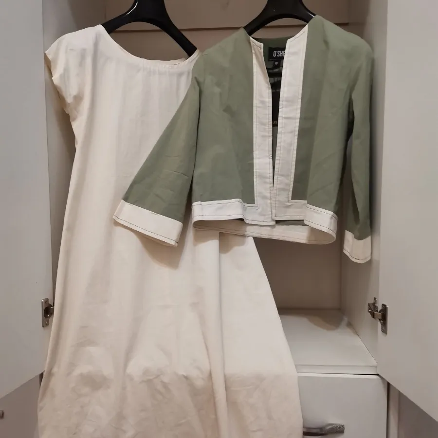 ست سارافون شیری وکت سبز