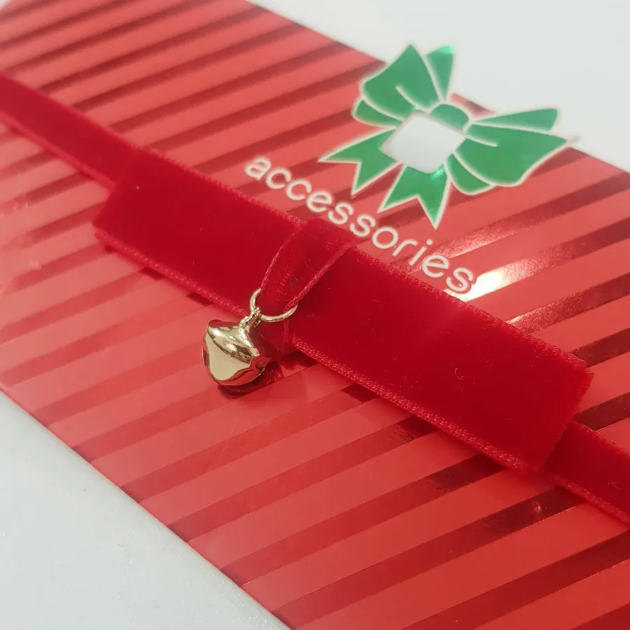 گلوبند مخمل قرمز کریسمس