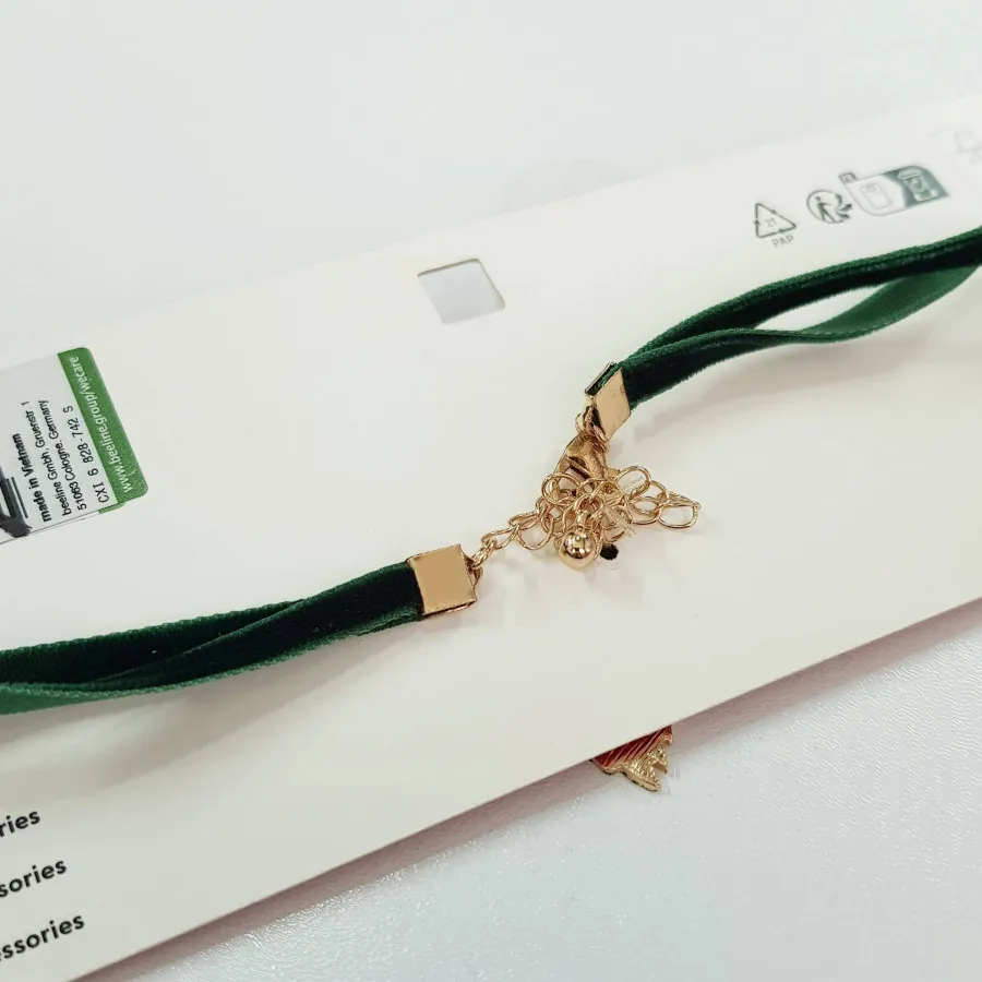 گلوبند مخمل سبز کریسمس