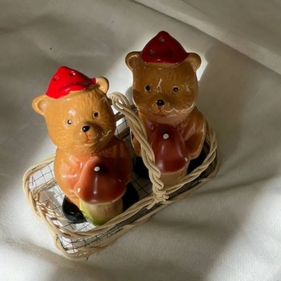 جفت نمکدان خرسی قدیمی