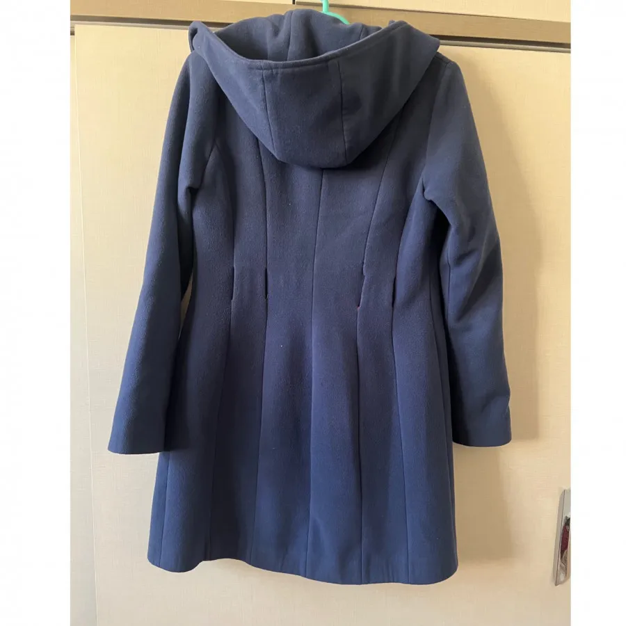 پالتو کلاه دار آبی نفتی