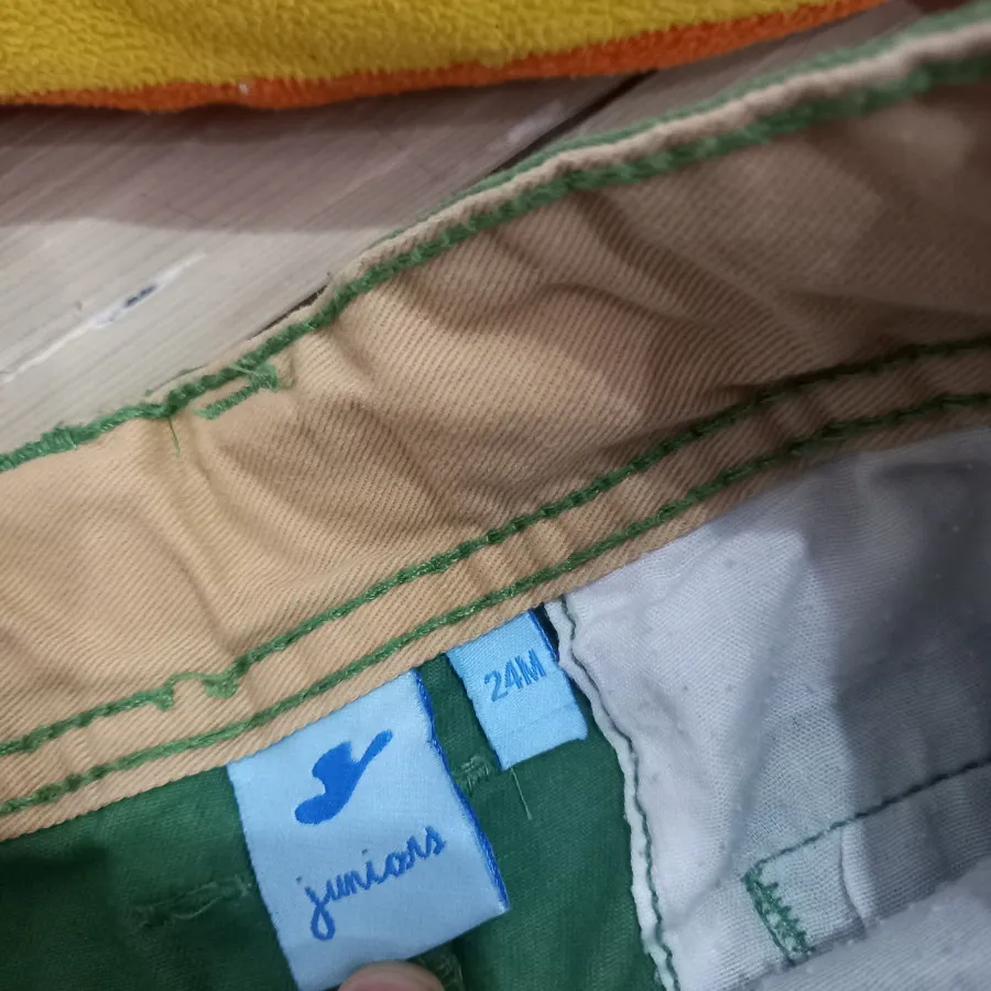 شلوار کتان سبز پسرانه