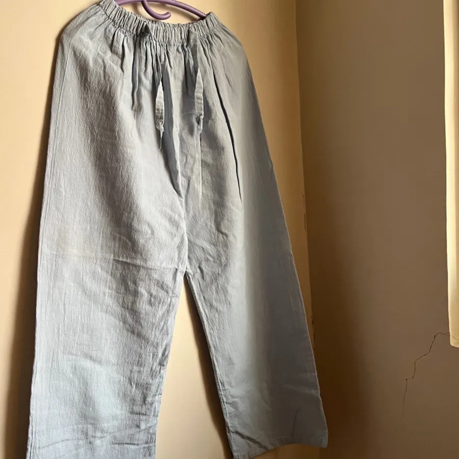 شلوار لنین نخ آبی خوشرنگ