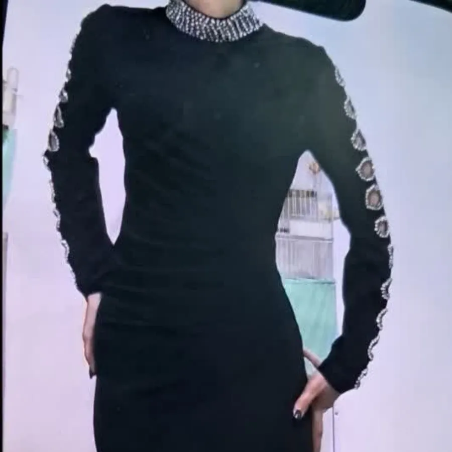 لباس مجلسی مشکی نگین دار