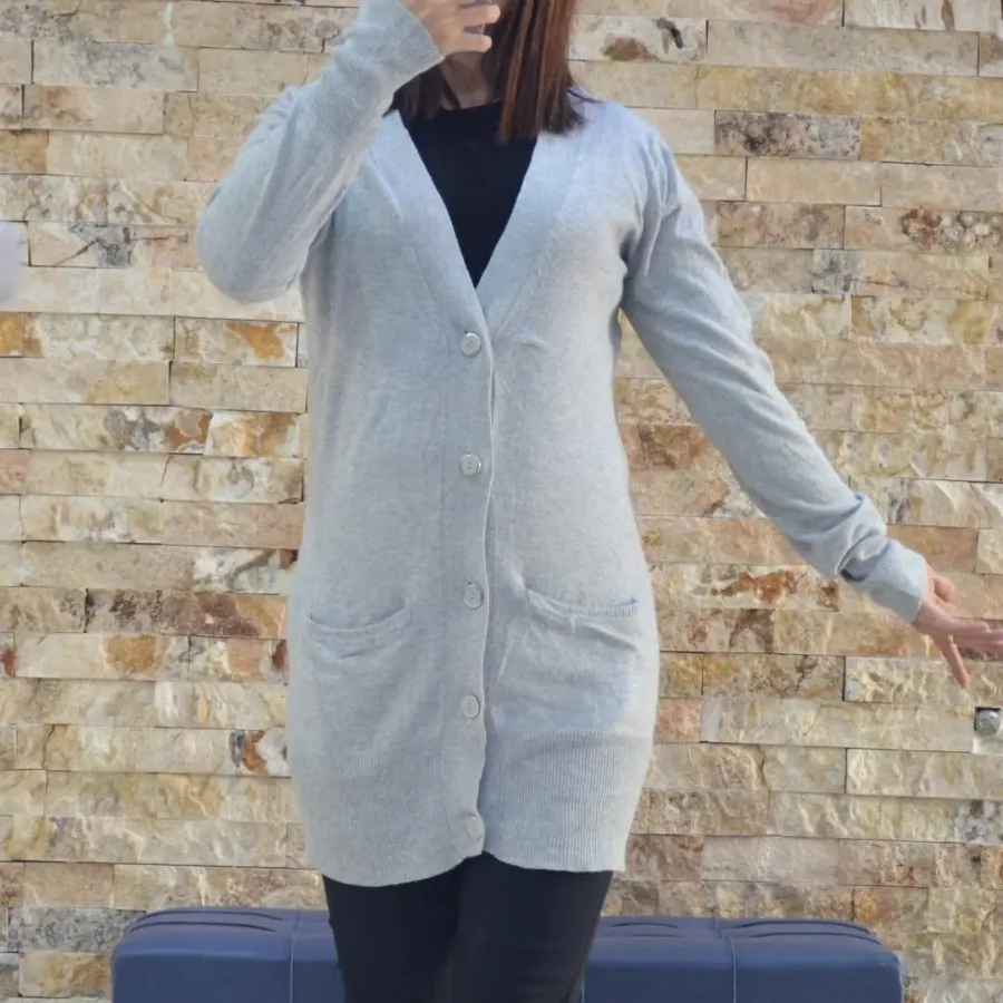 بافت جلو دکمه خور طوسی