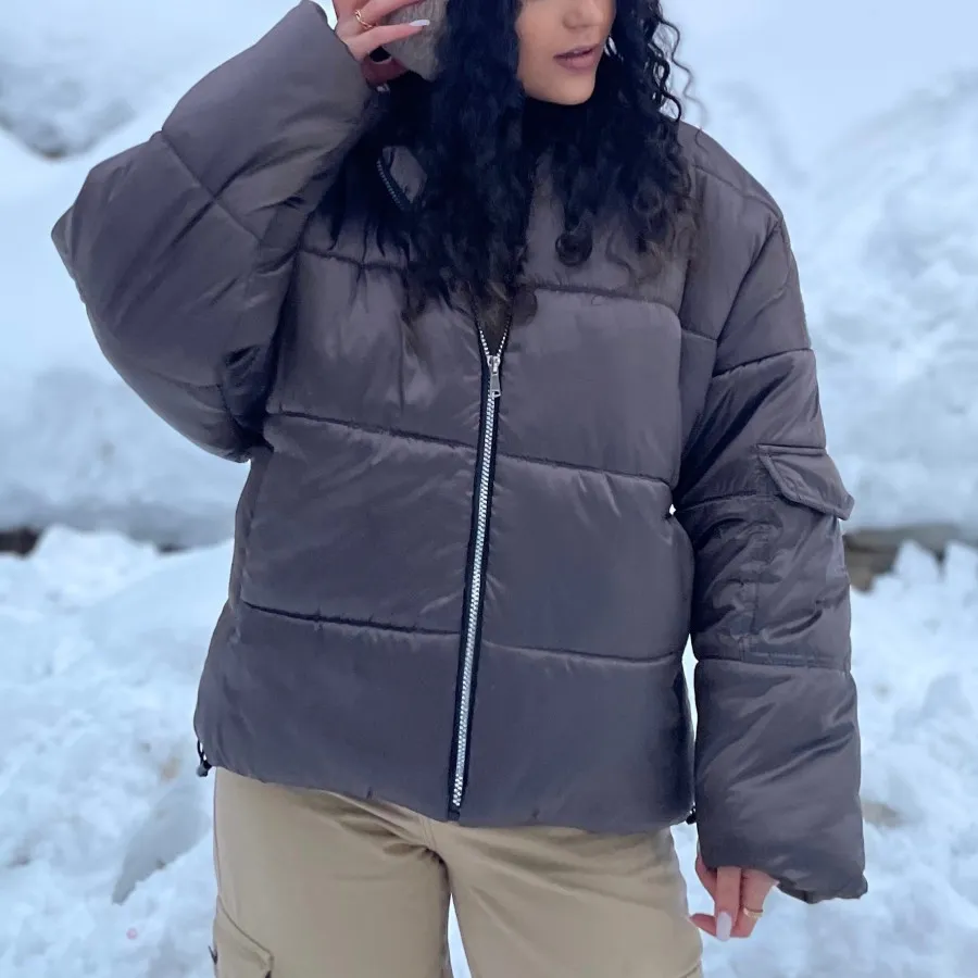 کاپشن قهوه ای