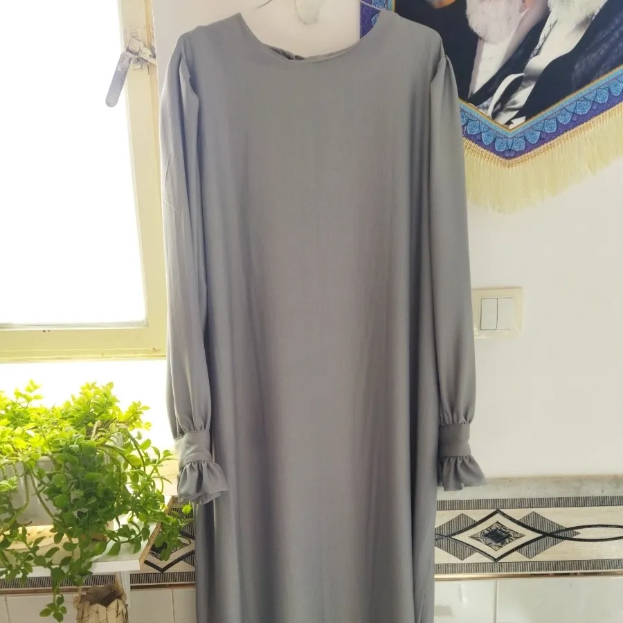 عبا حسنا رنگ طوسی آبی