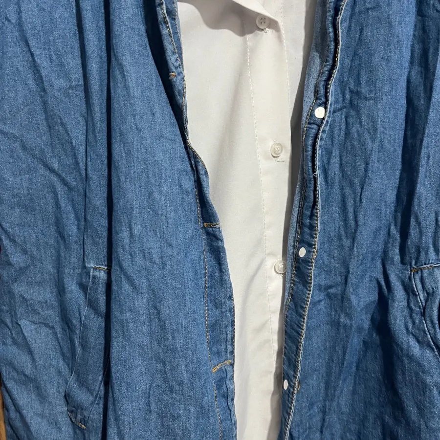 شومیز سفید+سارافون لی