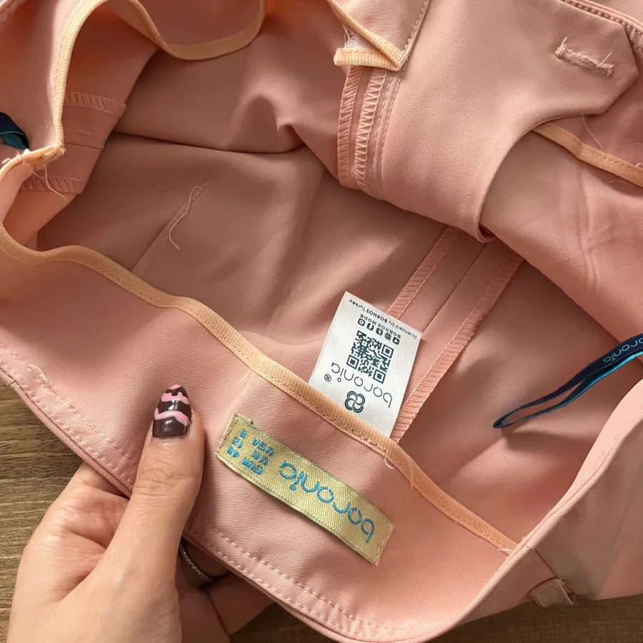 شلوار کرپ صورتی