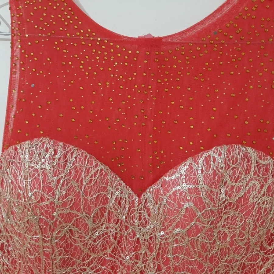 پیرهن مجلسی حریر دنباله