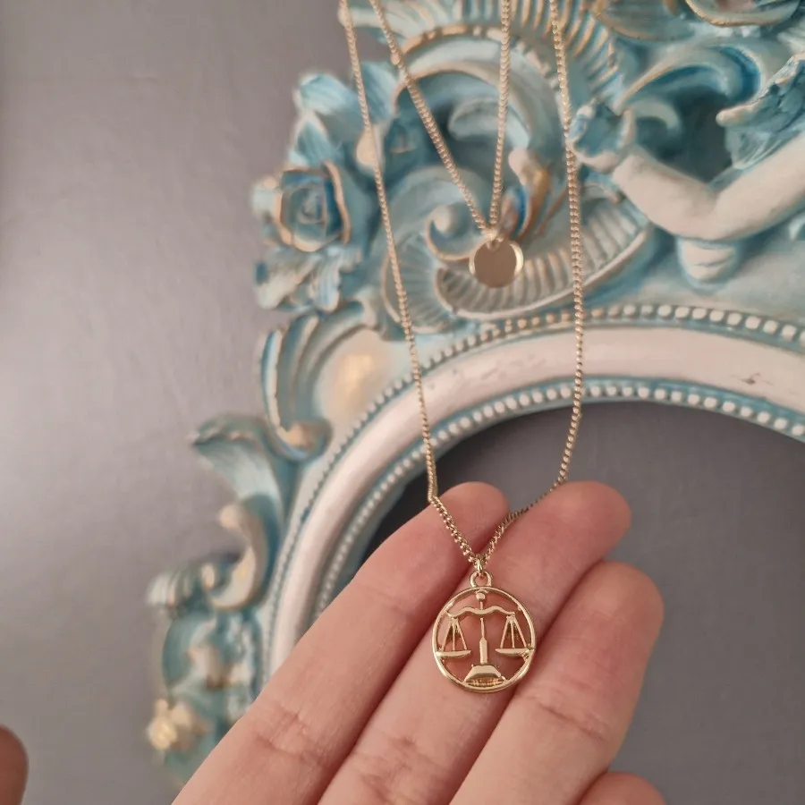 گردنبند مهرماه آبکاری طلا