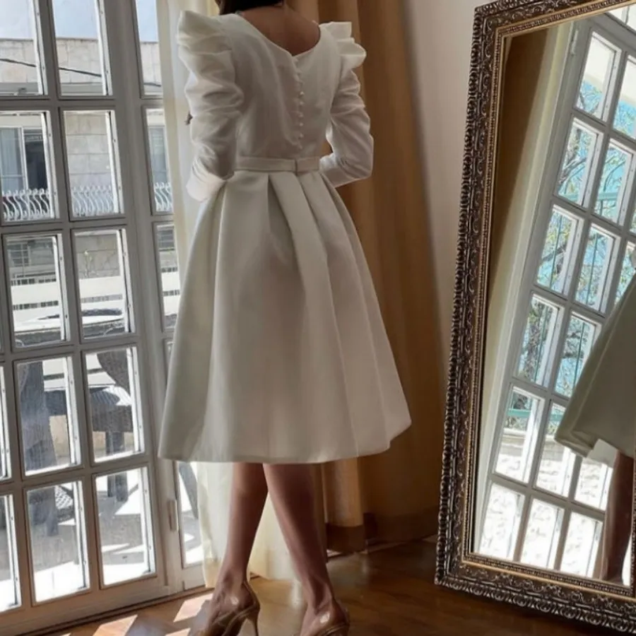 پیراهن مجلسی آستین پفی