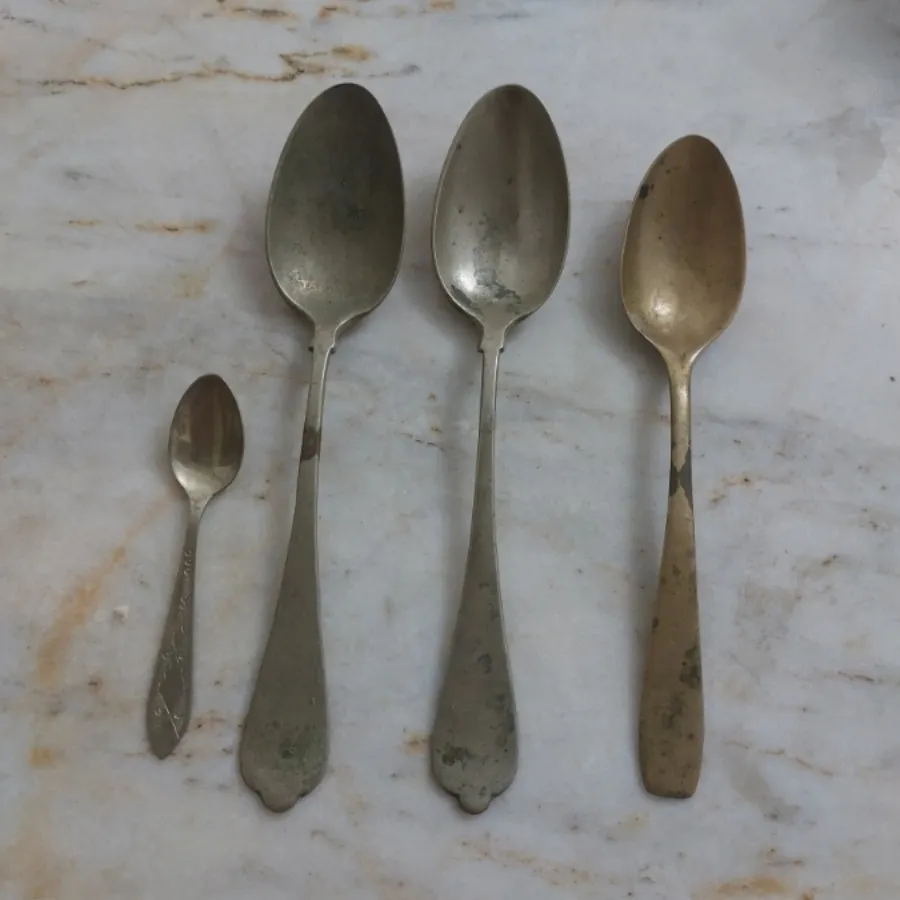 قاشق ورشو. و برنجی عتیقه