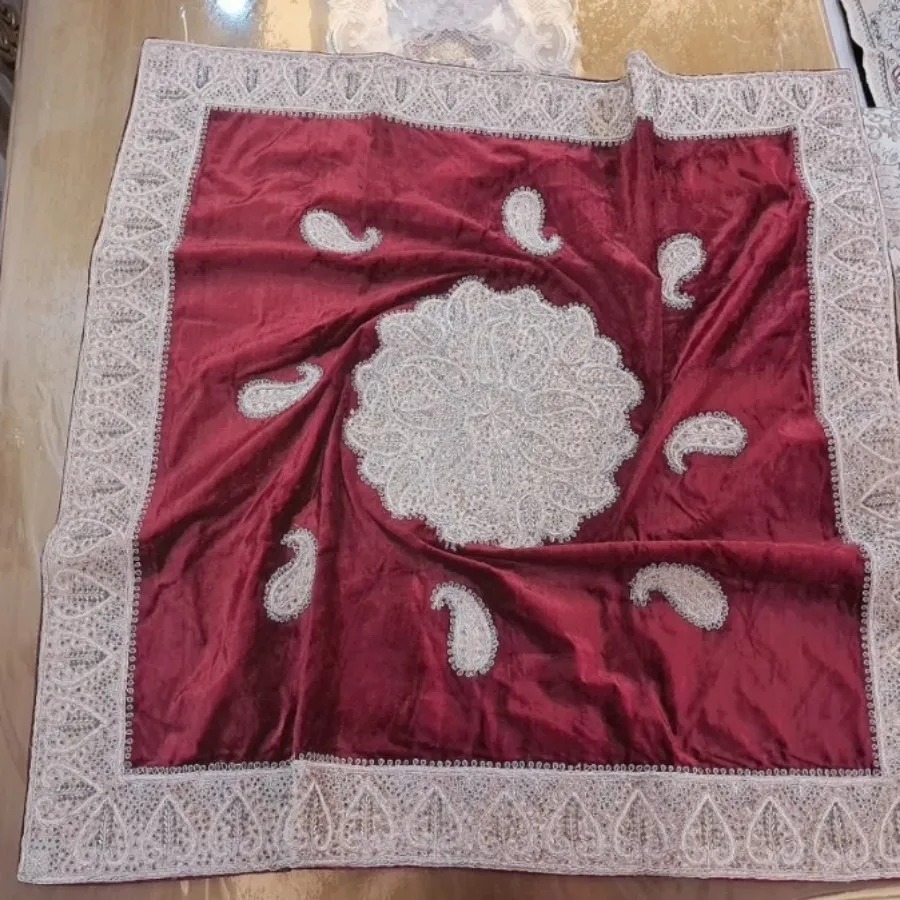 رومیزی مخمل سه تیکه