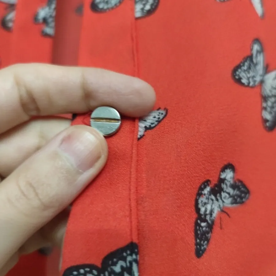 شومیز نارنجی پروانه ای