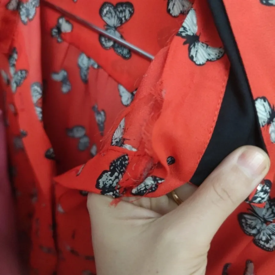 شومیز نارنجی پروانه ای