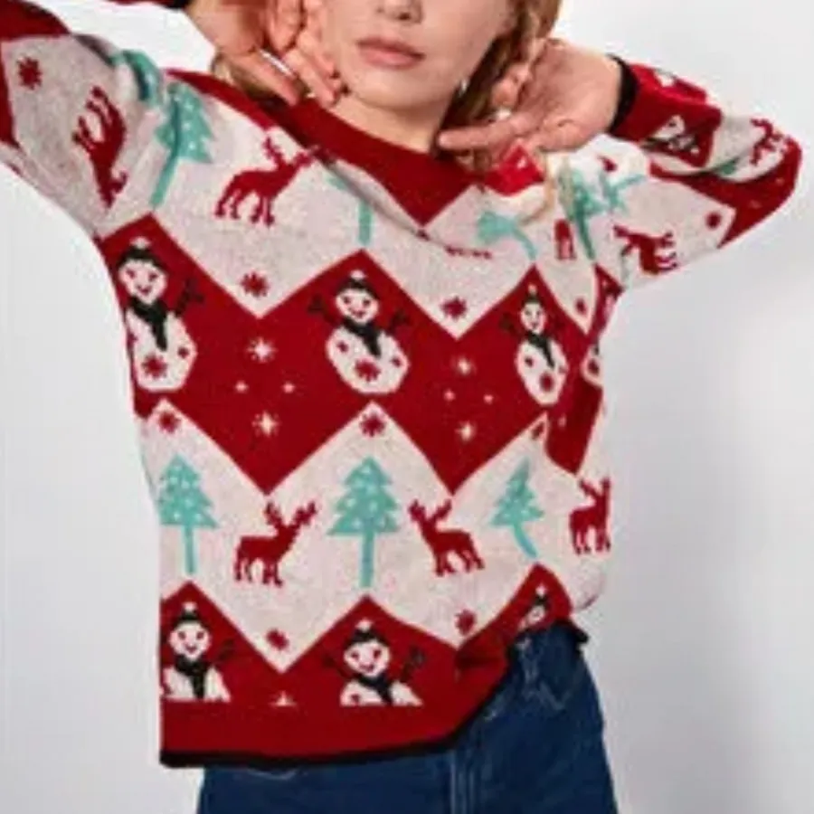 بافت کریسمسی قرمز lcw